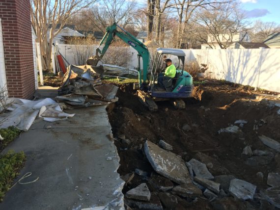 swimming pool fill in, pool removal, pool demolition